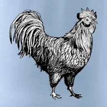 Kohút kreslený čiernobiely