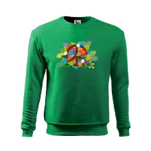 Peace symbol prerastený kvetinami