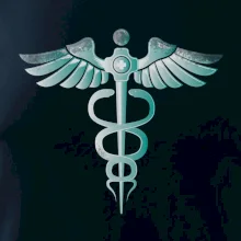 Hrdinovia zdravotníctva - logo (Pecka design)