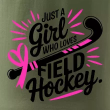 Just a girl who loves field hockey čierno ružové