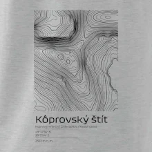 Kôprovský štít - vrstevnice v obdĺžniku