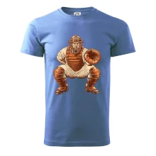 Baseballový catcher retro rytina