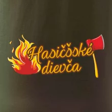 Hasičšské dievča oheň a sekera