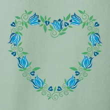 Modré tulipánové srdiečko (Pecka design)