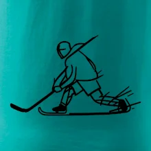 Kreslený hokejista tučnou fixkou Kreslený hokejista tučnou fixkou