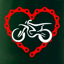 Moto srdce reťaz - enduro Moto srdce reťaz - enduro