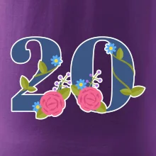Kvetinové číslo kreslené - 20