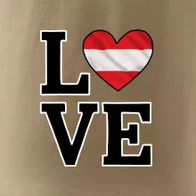 Love Rakúska vlajka Love Rakúska vlajka