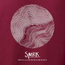 Smrk - vrstevnice v kruhu