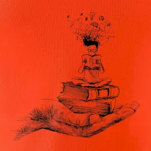 Čitateľ - ruka kreslená Čitateľ - ruka kreslená