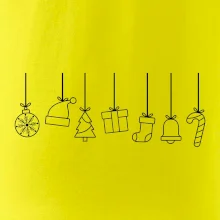 Rodinné vianočné tričká - Vianočné ozdoby na povrázku