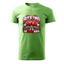 Boxerské rukavice v ringu eat sleep repeat