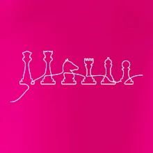 Šachové figúrky v rade - obrys