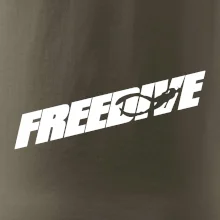 Freedive - nápis s potápačom