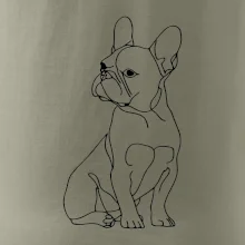 Francúzsky buldoček čierna kresba