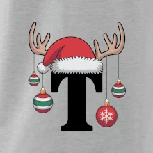Vianočné rodinné tričká - písmeno a čiapka