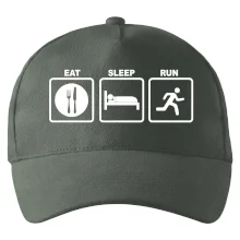 Eat sleep run štvorce