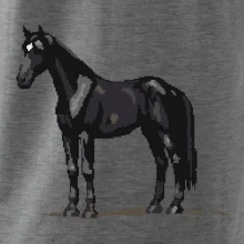 Čierny kôň pixel