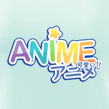 Anime nápis dúhový