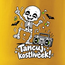 Tancuj kostlivček s boomboxom
