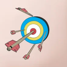 Šípy vo farebnom terči