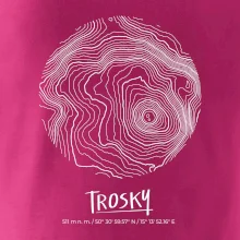 Trosky - vrstevnice v kruhu