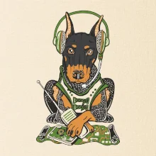Bojový doberman (Pecka design)