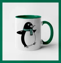 Tučniak so zeleným šálom