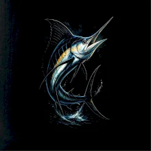 Fotka na černém - mečoun