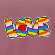 Love nápis dúhový