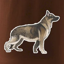 Nemecký ovčiak - hnedý kreslený