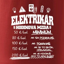 Hodinová mzda elektrikár
