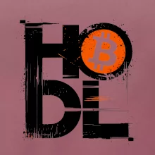 Hodl velký nápis a logo BTC