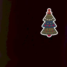 Folklór na prsníku vianočný stromček