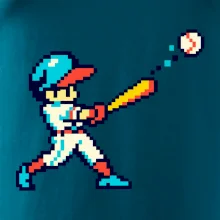 Baseballový hráč pixel art