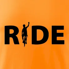 Ride - nápis s cyklistom Ride - nápis s cyklistom