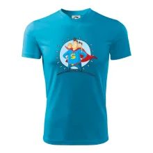 Táta superman - dievča a chlapec Táta superman - dievča a chlapec