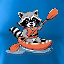 Mýval v kajaku kreslený