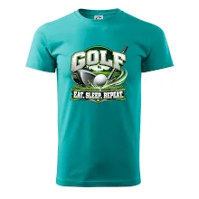 Golfová palica s loptičkou eat sleep repeat