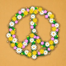 Peace symbol margaréty