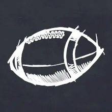 Americký futbal lopta skica