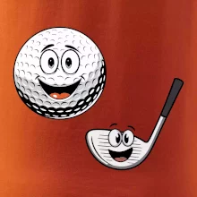 Parové tričko - Golfová palica a loptička