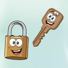 Parové tričká - Zámok a kľúč