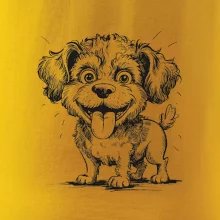 Lagotto romagnolo karikatúra vypláznutý jazyk