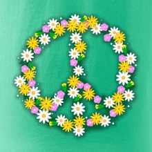 Peace symbol margaréty