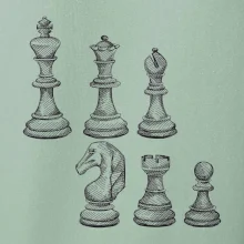 Šachové figúrky kreslené