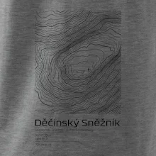 Děčínský Sněžník - vrstevnice v obdĺžniku