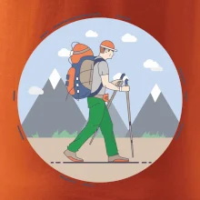 Farebný párový motív na hory