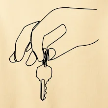 Kľúče a ruka jedným ťahom