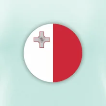 Vlajka Malta okrúhla veľká